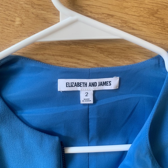 Elizabeth and James Susannah Dress, size 2, blue lapis Bodycon front zip - Picture 2 of 4
